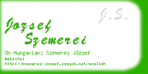 jozsef szemerei business card